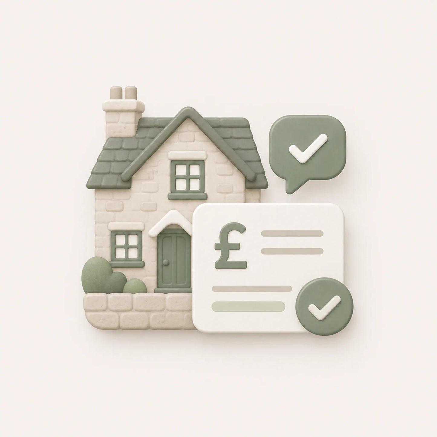Offer and Renegotiation Advisory for home buyers, shown with a house, offer document and revised terms